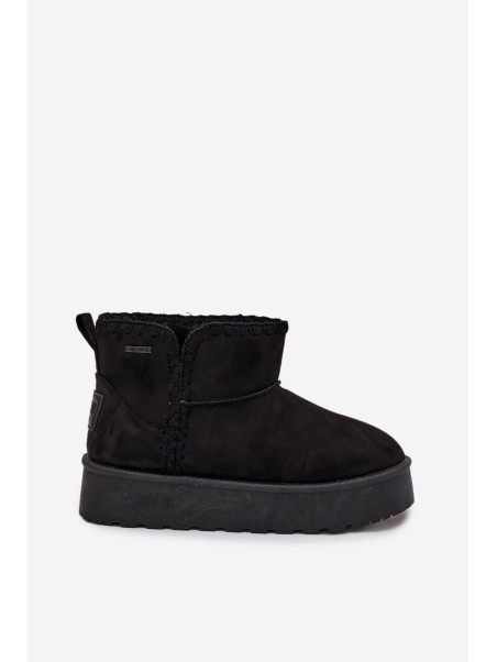 Women's Snow Boots On Platform With Stitching Big Star SS274128 Black
