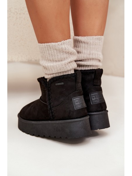 Women's Snow Boots On Platform With Stitching Big Star SS274128 Black