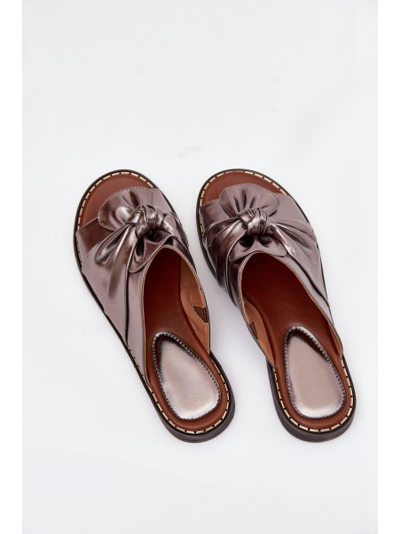 Ladies Slippers On Flat Sole Graphite Nelvira