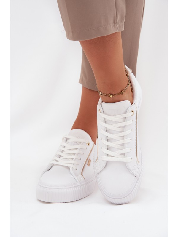 Women's Sneakers Made Of Eco Leather Big Star SS274026 White-Gold