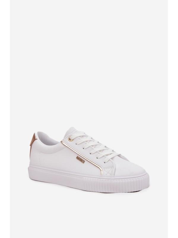 Women's Sneakers Made Of Eco Leather Big Star SS274026 White-Gold