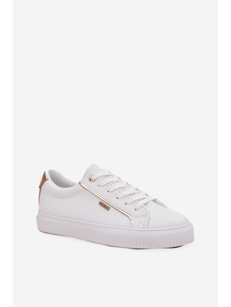 Women's Sneakers Made Of Eco Leather Big Star SS274026 White-Gold