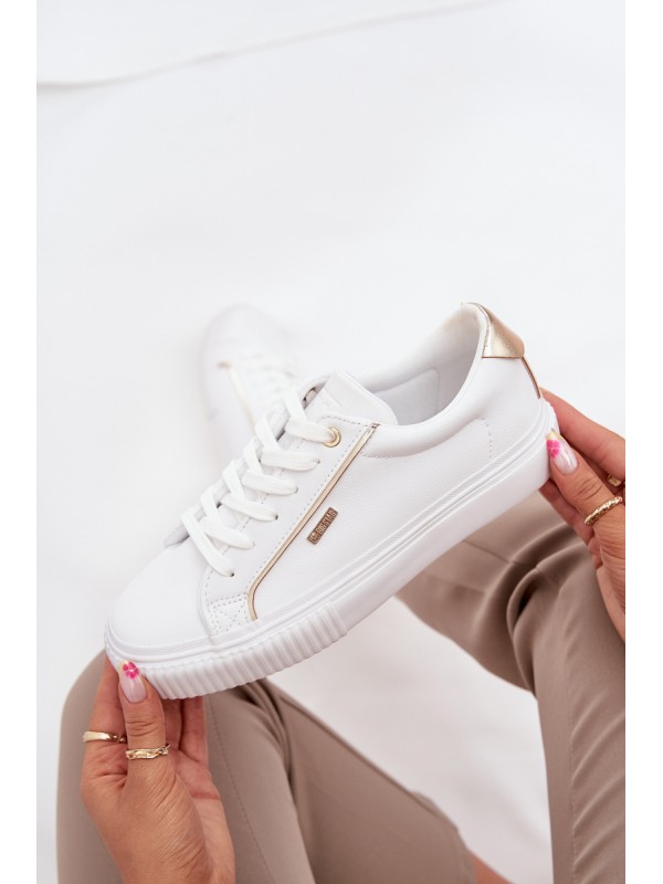 Women's Sneakers Made Of Eco Leather Big Star SS274026 White-Gold