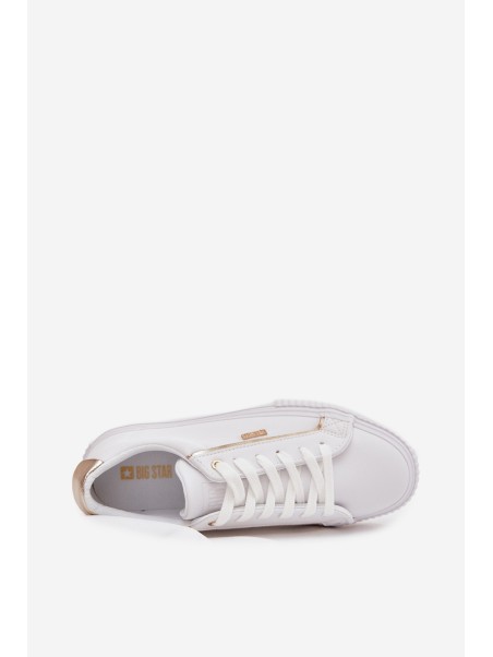 Women's Sneakers Made Of Eco Leather Big Star SS274026 White-Gold