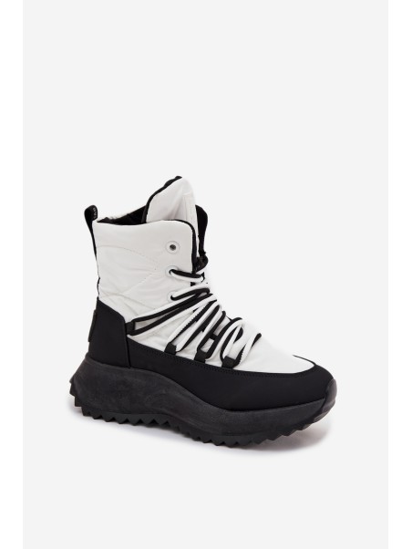Ladies Snow Boots With Zipper Big Star SS274060 White-Black