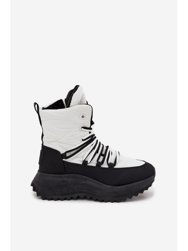 Ladies Snow Boots With Zipper Big Star SS274060 White-Black