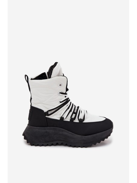 Ladies Snow Boots With Zipper Big Star SS274060 White-Black