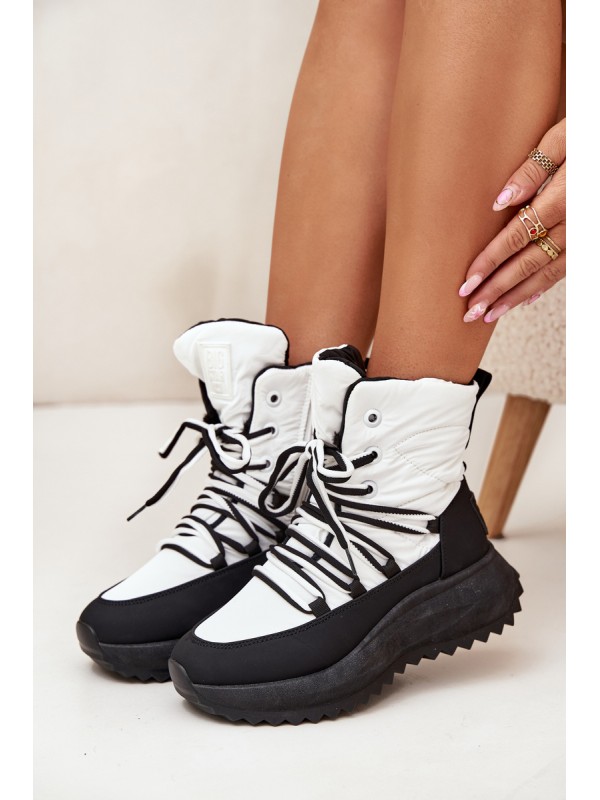 Ladies Snow Boots With Zipper Big Star SS274060 White-Black