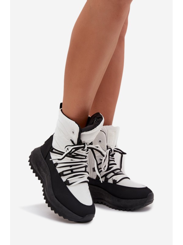 Ladies Snow Boots With Zipper Big Star SS274060 White-Black