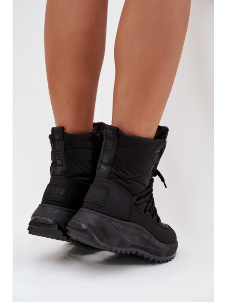 Women s Snow Boots With Zipper Big Star SS274059 Black