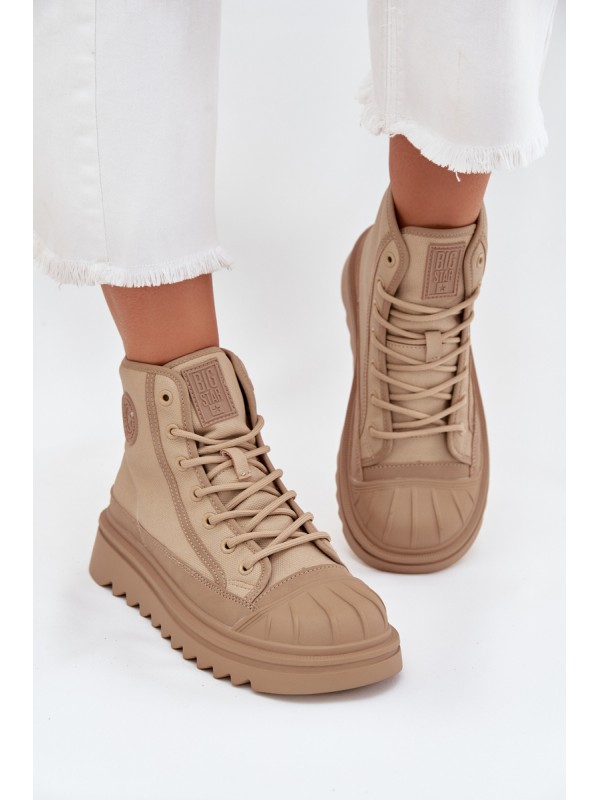 High Women s Sneakers Insulated Big Star OO274A356 Beige