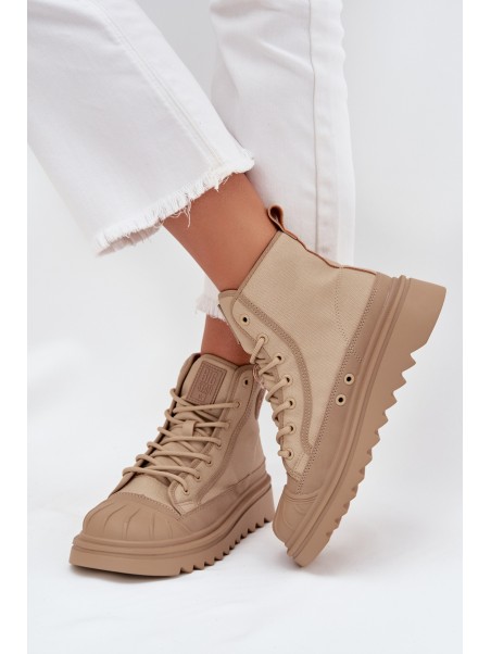 High Women s Sneakers Insulated Big Star OO274A356 Beige