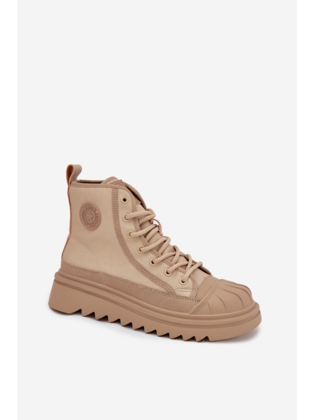High Women s Sneakers Insulated Big Star OO274A356 Beige