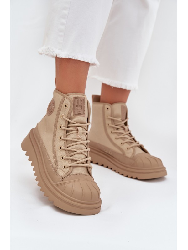 High Women s Sneakers Insulated Big Star OO274A356 Beige