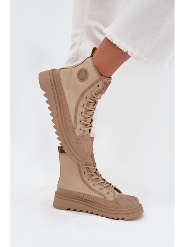 High Women s Sneakers Insulated Big Star OO274A356 Beige