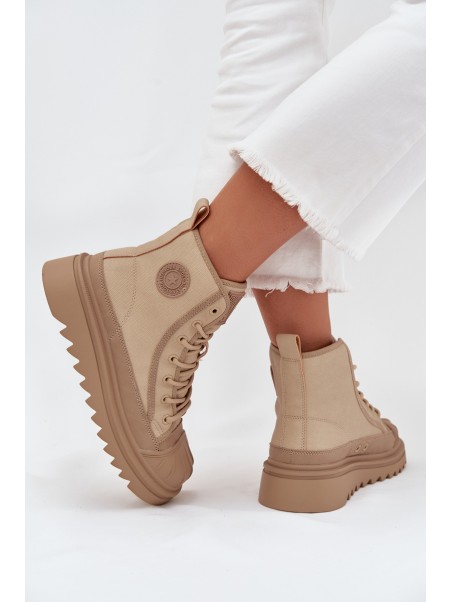 High Women s Sneakers Insulated Big Star OO274A356 Beige