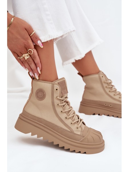 High Women s Sneakers Insulated Big Star OO274A356 Beige