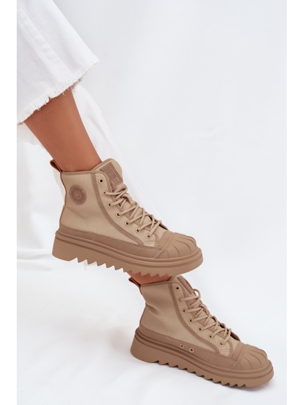 High Women s Sneakers Insulated Big Star OO274A356 Beige