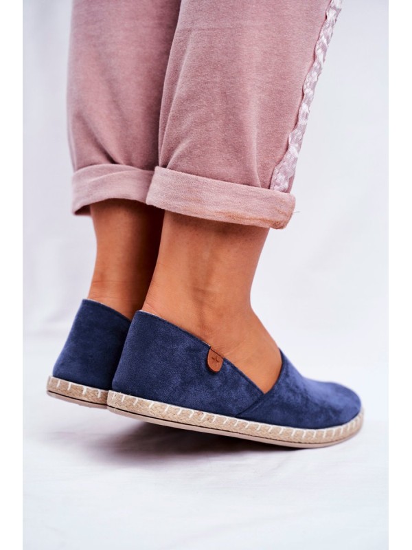 Women's Velvet Espadrilles Navy Vulcano