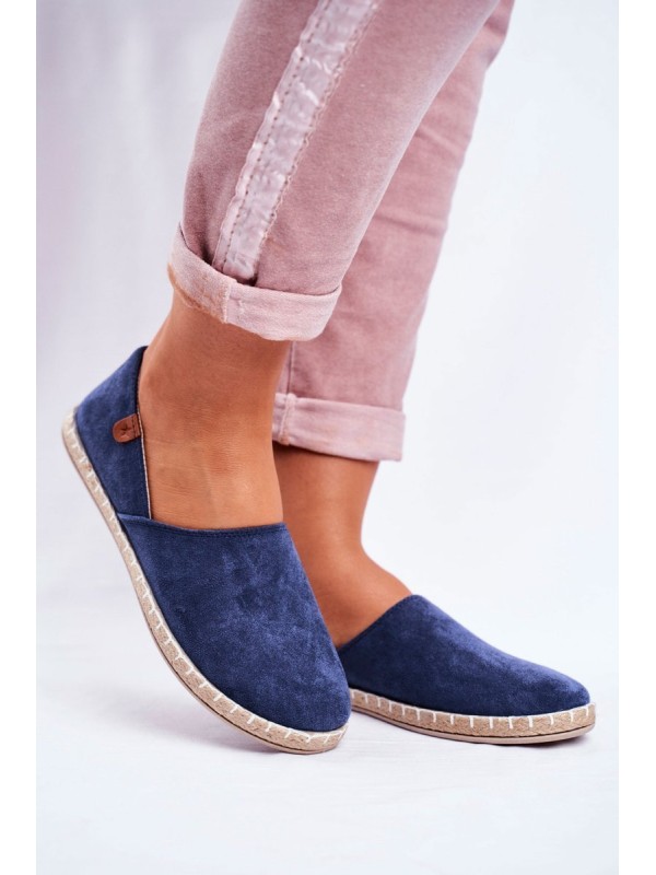 Women's Velvet Espadrilles Navy Vulcano
