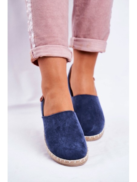 Women's Velvet Espadrilles Navy Vulcano