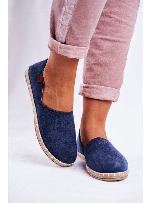 Women's Velvet Espadrilles Navy Vulcano