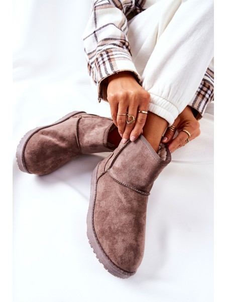 Snow Boots Fleece-lined Brown Vicandi