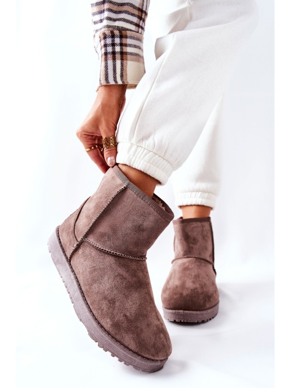 Snow Boots Fleece-lined Brown Vicandi