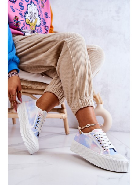 Low Sneakers On Platform Blue-pink Mischa