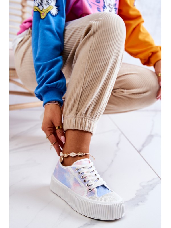 Low Sneakers On Platform Blue-pink Mischa