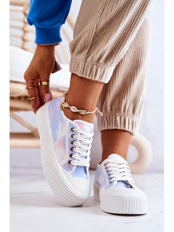 Low Sneakers On Platform Blue-pink Mischa