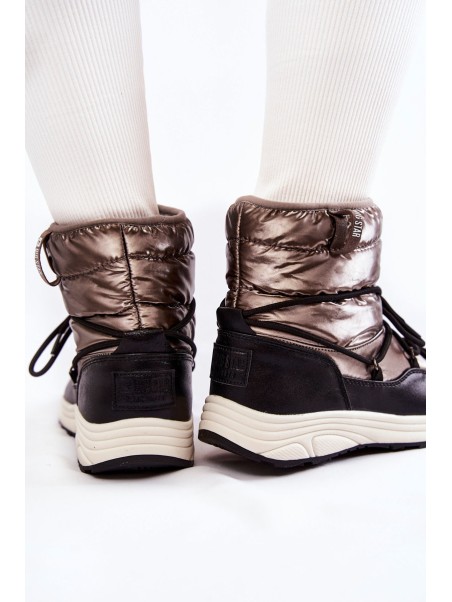 Women's snow boots Memory Foam Big Star KK274275 Silver-Black