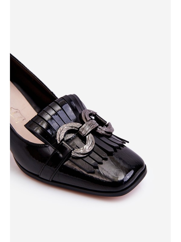 Patent Leather Comfortable Pumps Black Mercy