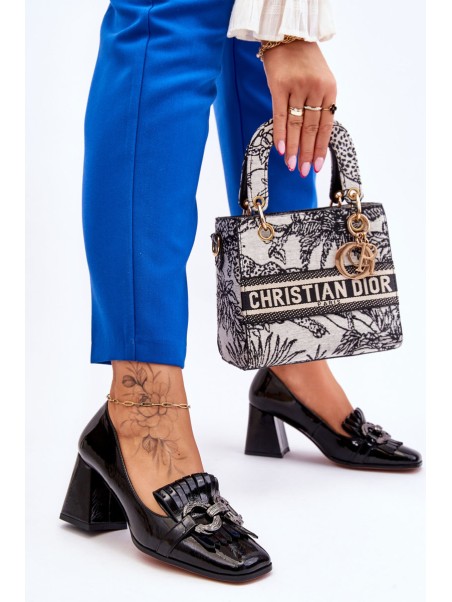 Patent Leather Comfortable Pumps Black Mercy