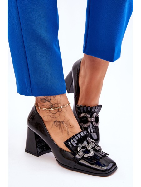 Patent Leather Comfortable Pumps Black Mercy