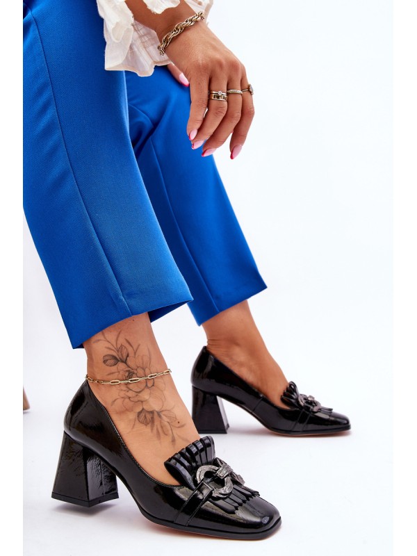 Patent Leather Comfortable Pumps Black Mercy