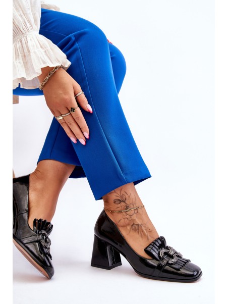 Patent Leather Comfortable Pumps Black Mercy