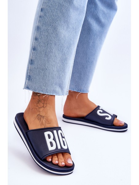 Women's Big Star Classic Slippers JJ274A323 Navy Blue