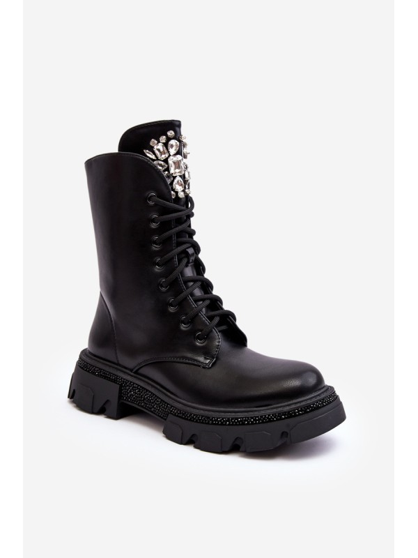 Women's Workery Boots with Decoration Black Ventora 2