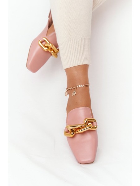 Women's Slippers With Chain Pink Call On Me