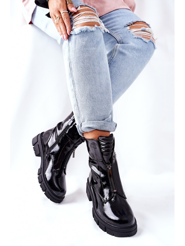 Women's Flat Boots Black Nobleford