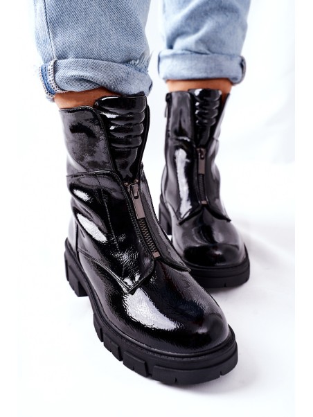 Women's Flat Boots Black Nobleford