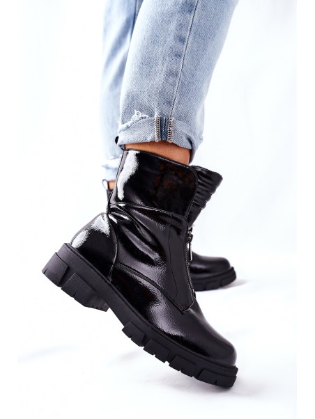Women's Flat Boots Black Nobleford