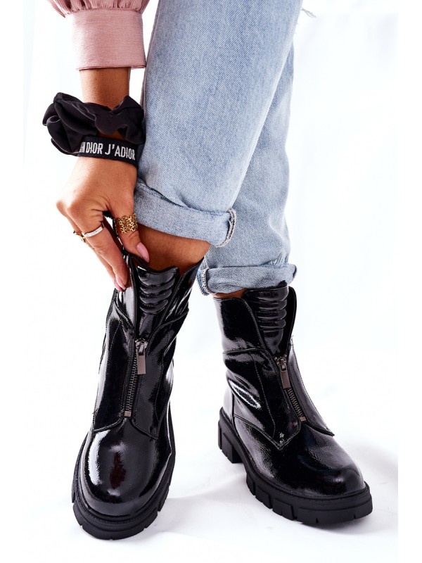 Women's Flat Boots Black Nobleford