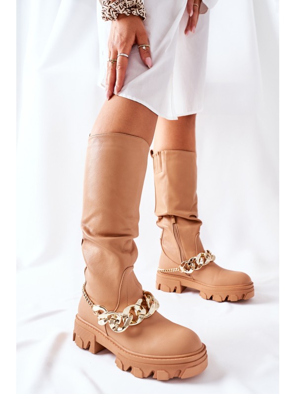 High boots Camel Cecina