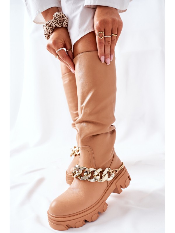 High boots Camel Cecina