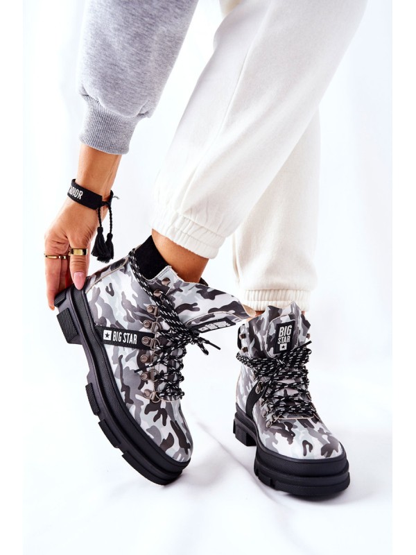 Leather Hiking Boots Big Star II274368 Moro Black