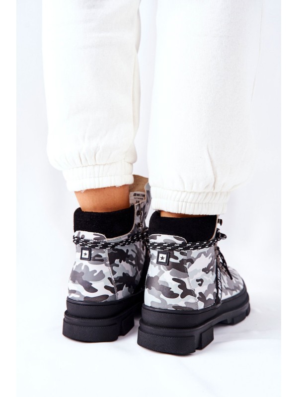 Leather Hiking Boots Big Star II274368 Moro Black