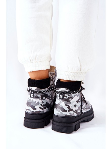 Leather Hiking Boots Big Star II274368 Moro Black