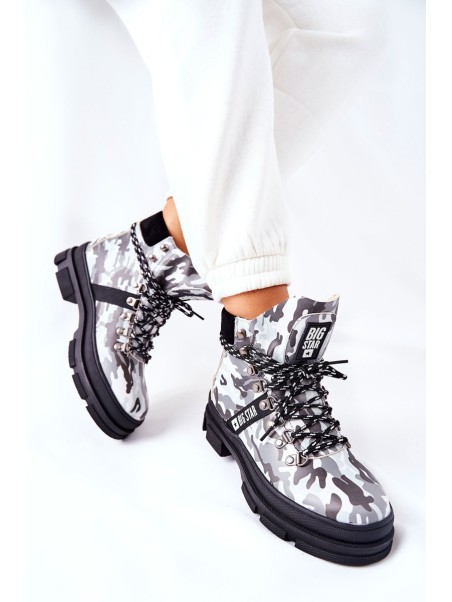 Leather Hiking Boots Big Star II274368 Moro Black